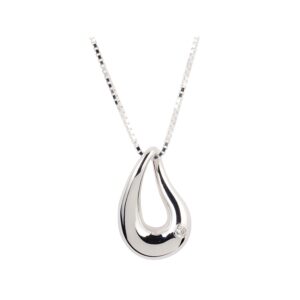 Sterling Silver Open Teardrop
