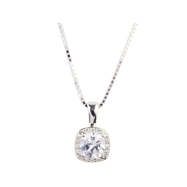 Square Sterling Silver Birthstone