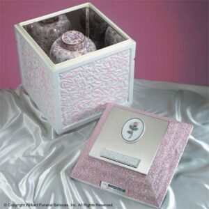 Cameo Rose Stainless Steel Urn Vault