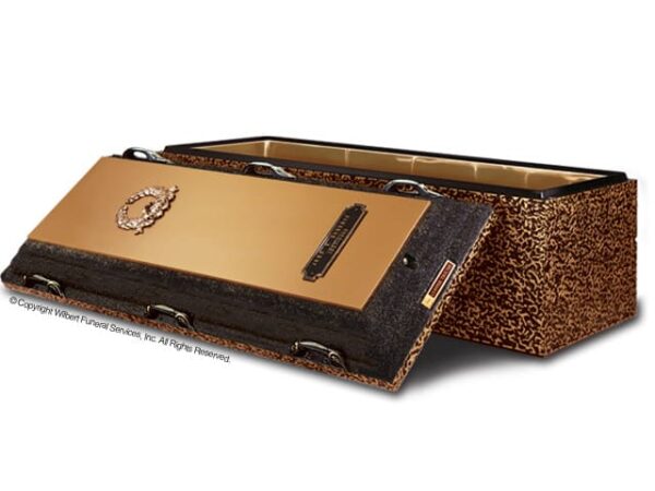 Copper Triune, seamless liner, 16 gauge copper finishing liner, tongue in groove sealin, nameplate with emblem, extra heavy construction