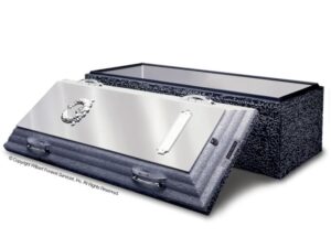 Stainless Steel Triune, extra heavy construction, seamless liner, 26 gauge stainless steel liner, tongue in groove seal, nameplate with emblem, available in several colors